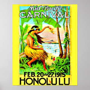 Poster Viagem Arte-Honolulu do Poster-Vintage
