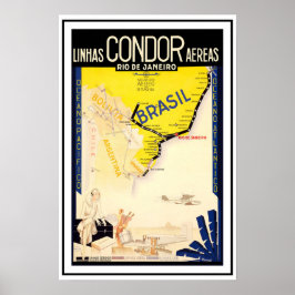 Poster Viagem Brasil ~ Vintage