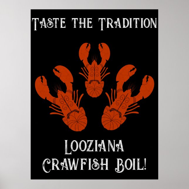Poster Viagem Cajun Louisiana Crawfish Boil (Frente)