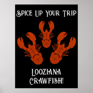Poster Viagem Cajun Louisiana Crawfish Boil