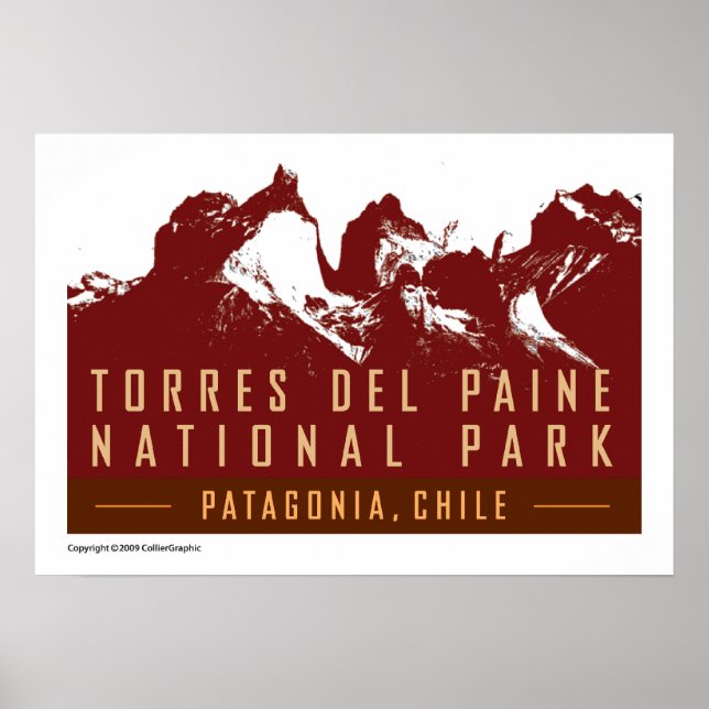 Poster VIAGEM - Chile-Torres del Paine (Frente)