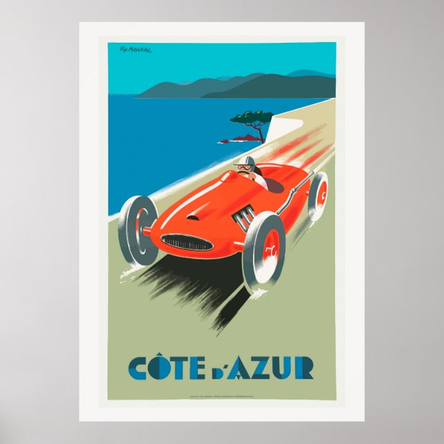 Poster Viagem Côte d'Azur (Frente)