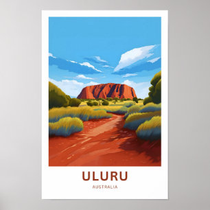 Poster Viagem da Austrália Uluru