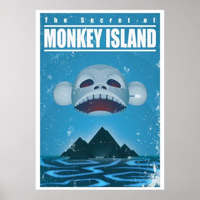 Poster Viagem da Ilha Monkey (Frente)