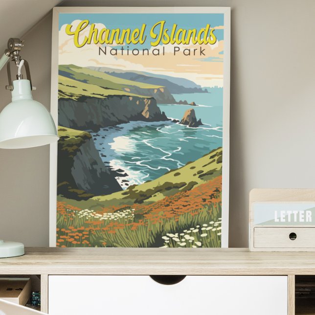 Poster Viagem da Ilustração do Parque Nacional das Ilhas  (Criador carregado)