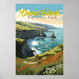 Poster Viagem da Ilustração do Parque Nacional das Ilhas