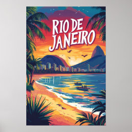 Poster Viagem da Imagem de Arte do Brasil no Rio de Janei
