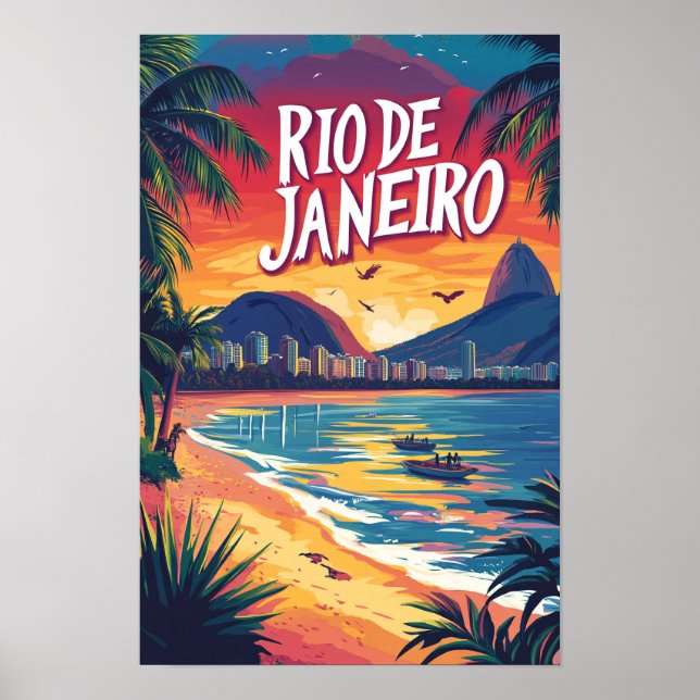 Poster Viagem da Imagem de Arte do Brasil no Rio de Janei (Frente)