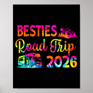 Poster Viagem da Melhor Amiga 2026 Tie Dye Férias Aventur