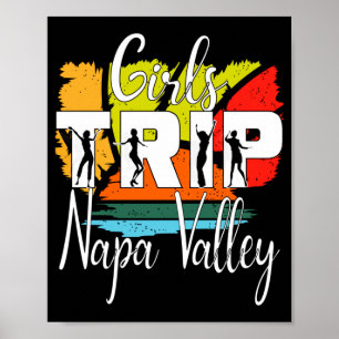 Poster Viagem das meninas de Napa Valley despedida de sol