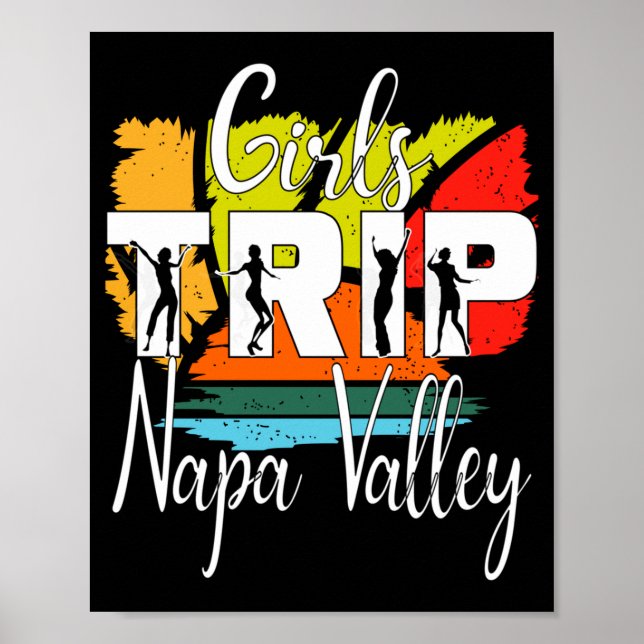 Poster Viagem das meninas de Napa Valley despedida de sol (Frente)