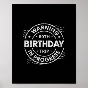 Poster Viagem de Aniversário de 50 anos em Andamento Cinq
