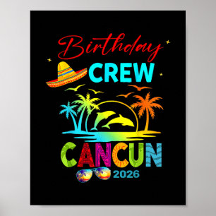Poster Viagem de Aniversário do Menino México Cancun Féri