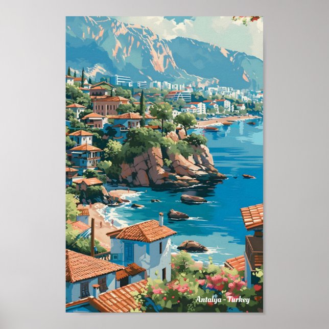 Poster Viagem de Antalya Turkey (Frente)