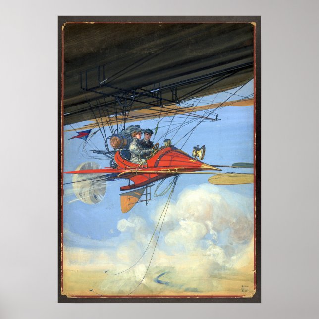 Poster Viagem de ar futurístico / Harry Grant / Dart (Frente)