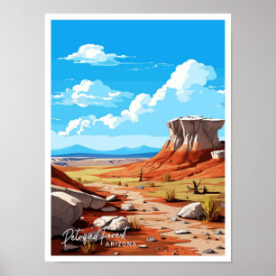 Poster Viagem de Arizona de Arte de de Floresta Petrific