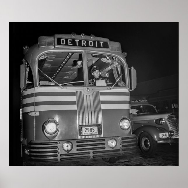 Poster Viagem de barramento interestadual na América 1943 (Frente)