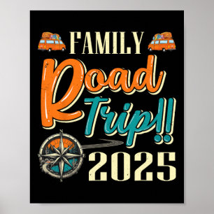 Poster Viagem de Carro Familiar Combinando Acampamento 20