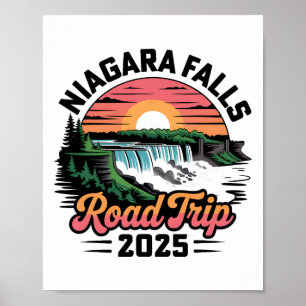 Poster Viagem de carro para Niagara Falls 2025 Viagem em