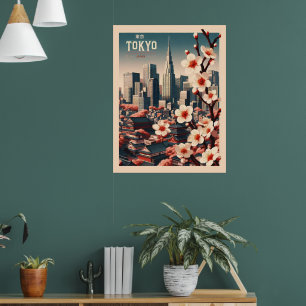 Poster Viagem de colheita de Tóquio no Japão