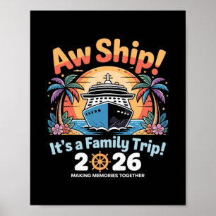 Poster Viagem de Cruzeiro de Correspondência Engraçada Fa