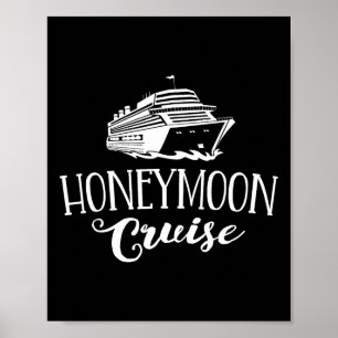Poster Viagem de Cruzeiro de Lua de Mel Casais Correspond