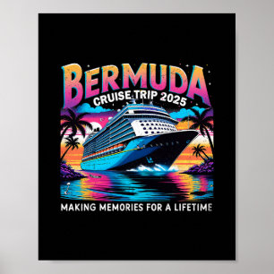 Poster Viagem de Cruzeiro pelas Bermudas 2025 Presente de