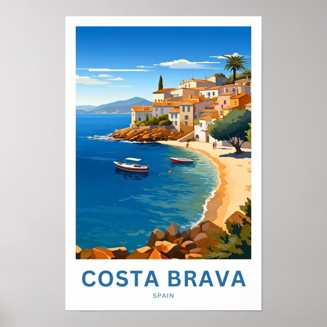 Poster Viagem de Espanha Costa Brava (Frente)