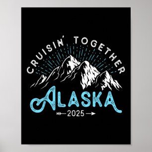 Poster Viagem de Férias Amigos da Família Alaska Cruise 2
