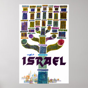 Poster Viagem de Israel do vintage