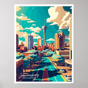 Poster Viagem de Joanesburgo África do Sul