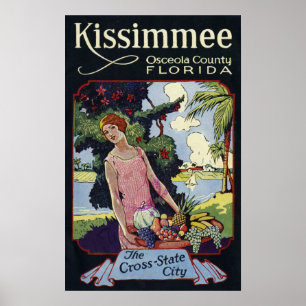 Poster Viagem de Kissimmee Osceola County Florida do