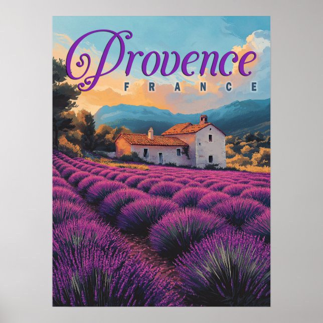 Poster Viagem de Lavanda de Campos de  de Proveniência Vi (Frente)