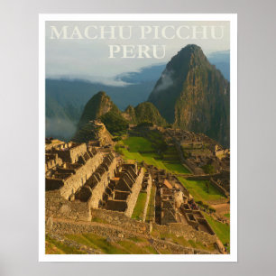 Poster Viagem de Machu Picchu Peru 