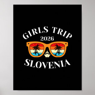 Poster Viagem de Meninas 2026 Eslovênia Férias de Primave