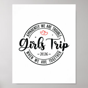 Poster Viagem de Meninas 2026 Fim de Semana de Férias Fem