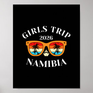 Poster Viagem de Meninas 2026 Namíbia Férias de Primavera