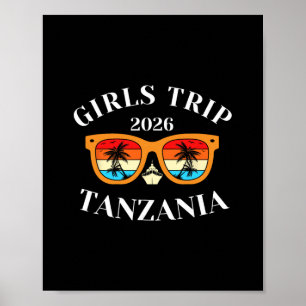 Poster Viagem de Meninas 2026 Tanzânia Férias de Primaver