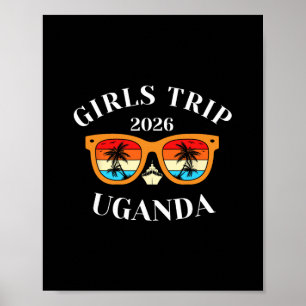 Poster Viagem de Meninas 2026 Uganda Férias de Primavera