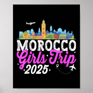 Poster Viagem de Meninas ao Marrocos 2025 Férias de Verão
