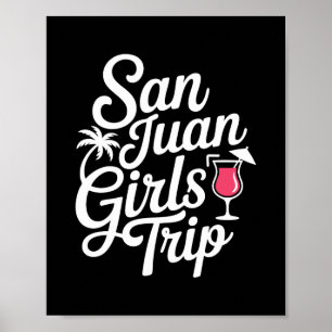 Poster Viagem de meninas de San Juan combinando férias en