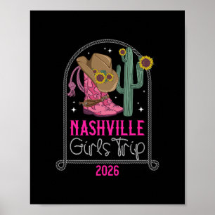 Poster Viagem de Meninas em Nashville 2026 Meninas Viajam