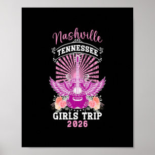 Poster Viagem de Meninas para Nashville 2026 Meninas Viag