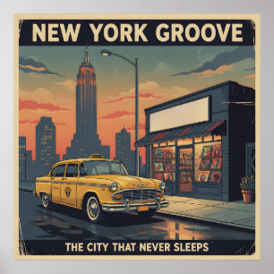 Poster Viagem de Nova York dos anos 70: Vintage New York
