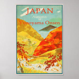 Poster Viagem de outono japonês - Japão