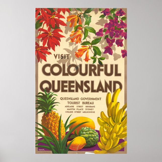 Poster Viagem de Queensland (Frente)