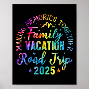 Poster Viagem de Tie Dye 2025 Férias em Família Combinand