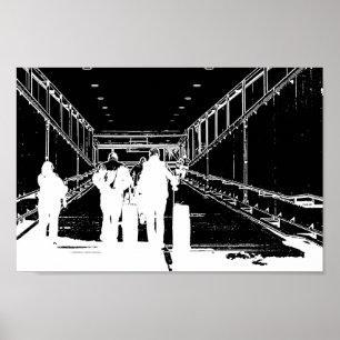 Poster Viagem do aeroporto de desenho do minimalismo