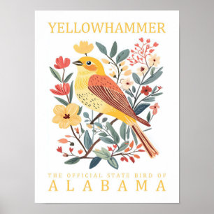 Poster Viagem do Ave Amarelo Hammer do Alabama EUA
