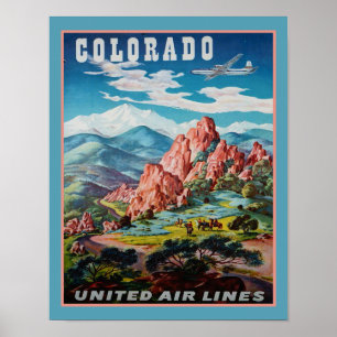 Poster viagem do Colorado 1947 Ad